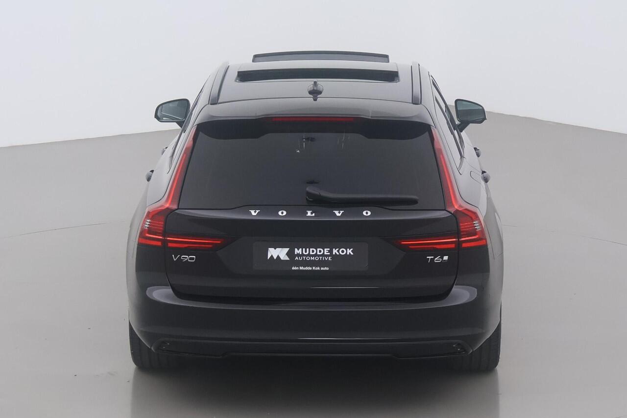 Volvo V90 T6 Plug-in hybrid Ultra Dark | Luchtvering | Massage+Ventilatie | Panoramadak | Head-Up | 360 Camera | Gelamineerd Glas