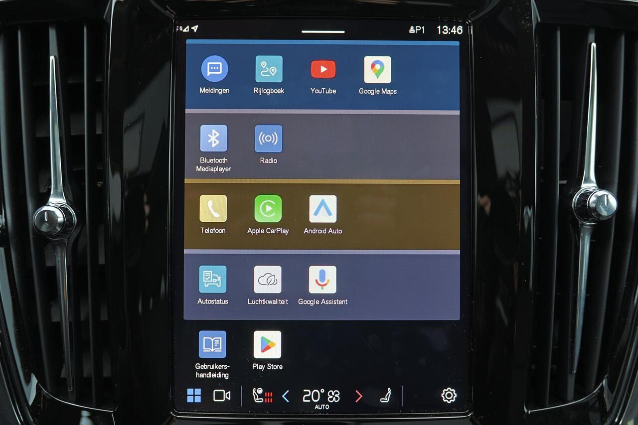 Volvo V90 T6 Recharge AWD Ultra Dark - Luchtvering - Panorama/schuifdak - IntelliSafe Assist & Surround - 360º Camera - Harman/Kardon audio - Adaptieve LED koplampen - Verwarmde voorstoelen, stuur & achterbank - Parkeersensoren voor & achter - Elektr. bedienb. voor