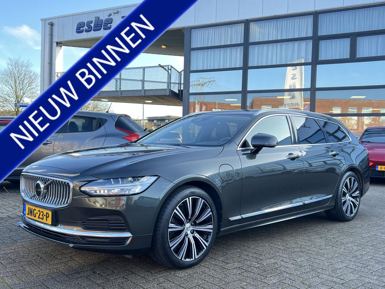 Volvo V90 2.0 T6 Recharge 340 pk AWD Inscription Trekhaak Camera Parkeersensoren Navi Leer Stoelverwarming Elek Stoelen ACC Pilot Assist 19 Inch Extra Getint Glas Blis Plug in Hybride