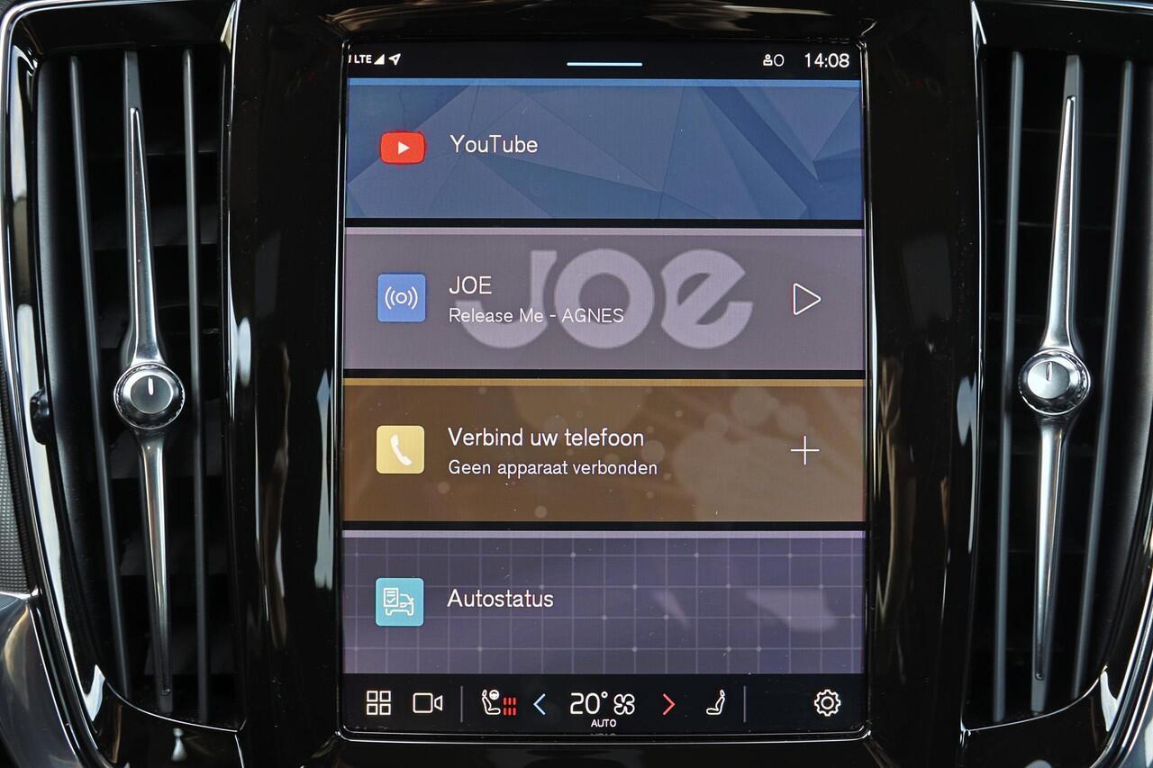 Volvo V90 T6 Recharge AWD Plus Dark - IntelliSafe Assist & Surround - Harman/Kardon audio - 360º Camera - Adaptieve LED koplampen - Verwarmde voorstoelen, stuur & achterbank - Parkeersensoren voor & achter - Elektr. bedienb. voorstoelen met geheugen - Extra getint 