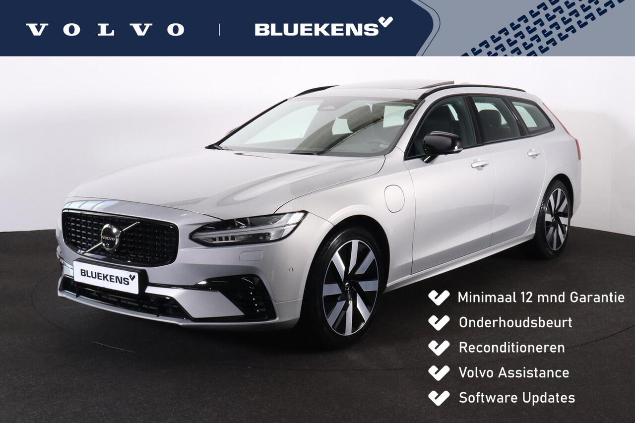 Volvo V90 T6 Recharge AWD Ultra Dark - Panorama/schuifdak - IntelliSafe Assist & Surround - 360º Camera - Adaptieve LED koplampen - Verwarmde voorstoelen, stuur & achterbank - Parkeersensoren voor & achter - Elektr. bedienb. voorstoelen met geheugen - Head up displ