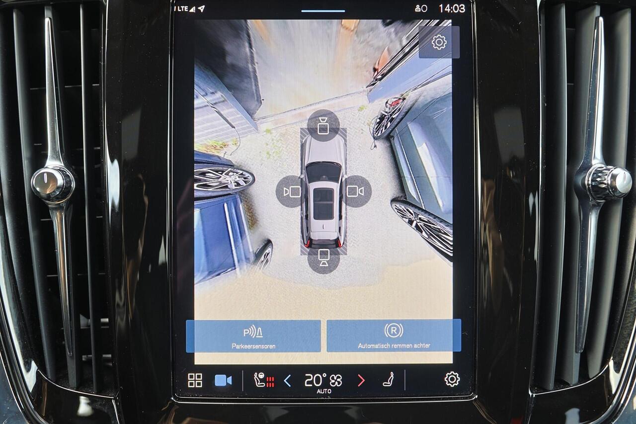 Volvo V90 T6 Recharge AWD Core Bright - IntelliSafe Assist & Surround - 360º Camera - Harman/Kardon audio - Verwarmde voorstoelen, stuur & achterbank - Parkeersensoren voor & achter - Extra getint glas - Elektr. inklapbare trekhaak - 18' LMV