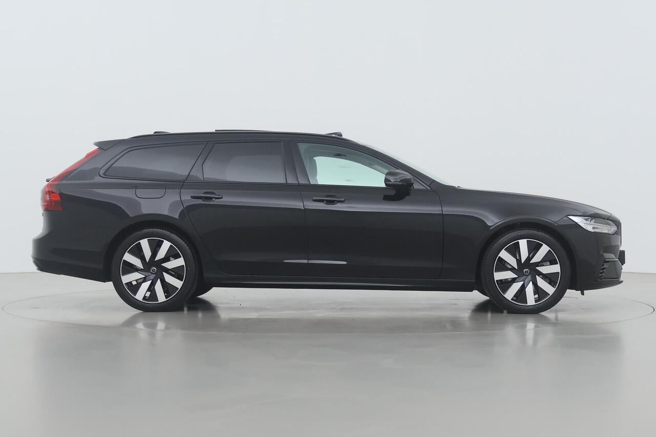 Volvo V90 T6 Plug-in hybrid Ultra Dark | Luchtvering | Massage+Ventilatie | Panoramadak | Head-Up | 360 Camera | Gelamineerd Glas