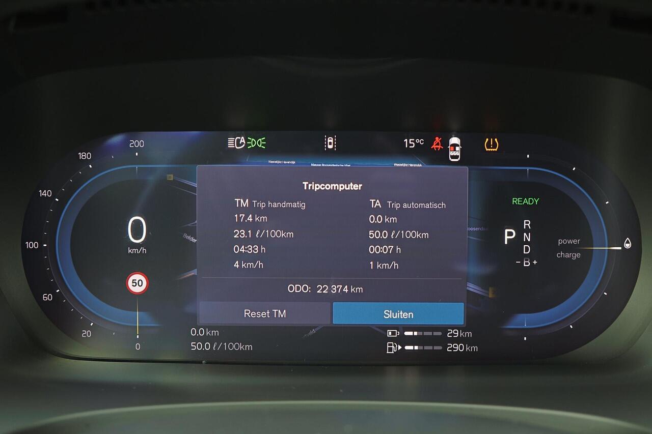 Volvo V90 T6 Recharge AWD Plus Dark - IntelliSafe Assist & Surround - 360º Camera - Harman/Kardon audio - Adaptieve LED koplampen - Verwarmde voorstoelen, stuur & achterbank - Parkeersensoren voor & achter - Elektr. bedienb. voorstoelen met geheugen - Extra getint 