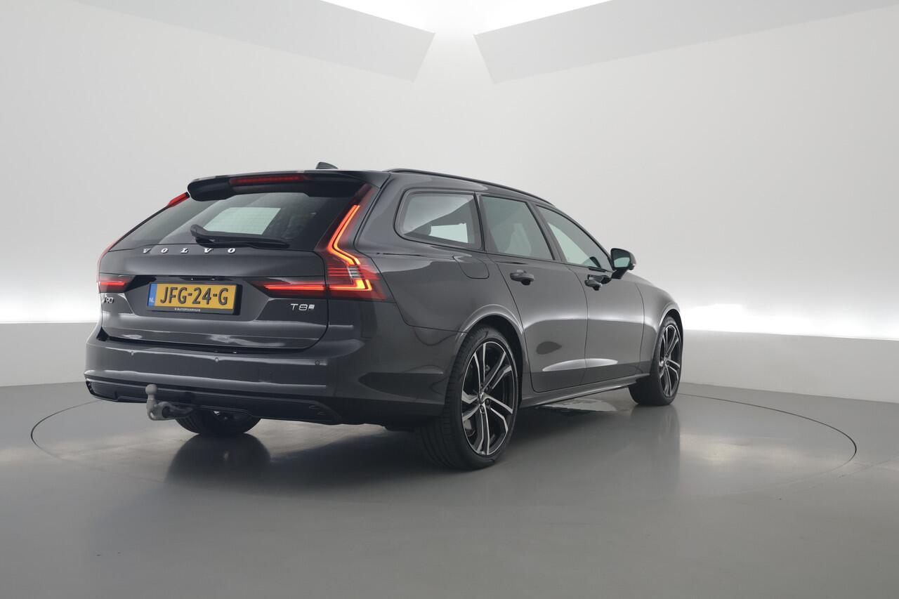 Volvo V90 T8 Recharge Ultra Dark | Luchtvering | Pano | HUD | Elek. Trekhaak | Harman Kardon | Memory seats