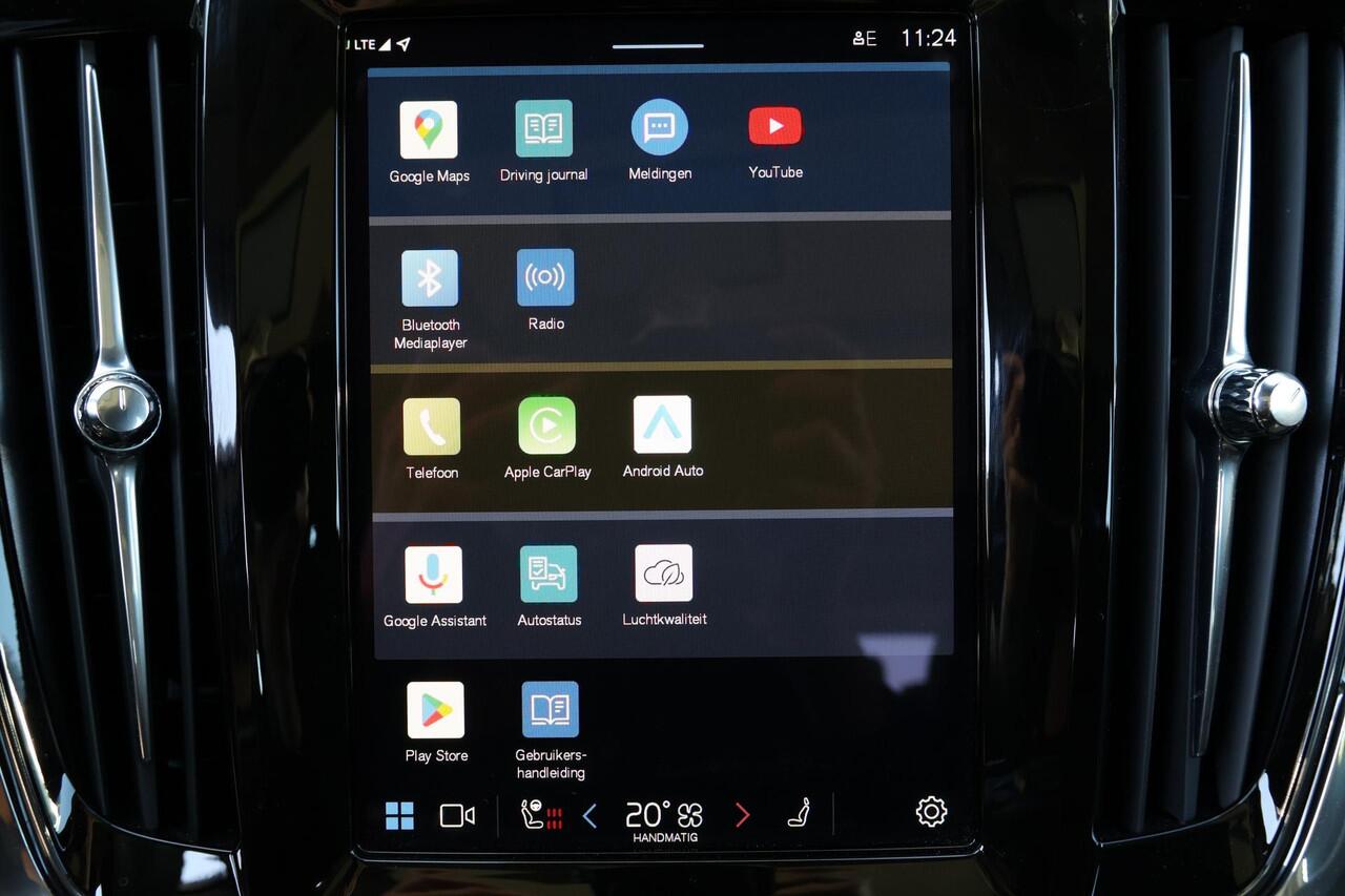 Volvo V90 T6 Recharge AWD Ultra Dark - Panorama/schuifdak - IntelliSafe Assist & Surround - 360º Camera - Adaptieve LED koplampen - Verwarmde voorstoelen, stuur & achterbank - Parkeersensoren voor & achter - Elektr. bedienb. voorstoelen met geheugen - Head up displ