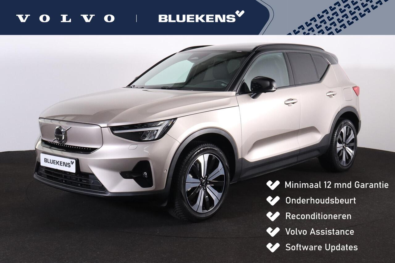 Volvo XC40 Recharge Twin Ultimate 78 kWh - Panorama/schuifdak - IntelliSafe Assist & Surround - 360º Camera - Verwarmde voorstoelen, stuur & achterbank - Parkeersensoren voor & achter - Elektr. bedienb. voorstoelen met geheugen links - Draadloze tel. lader - Warmtep