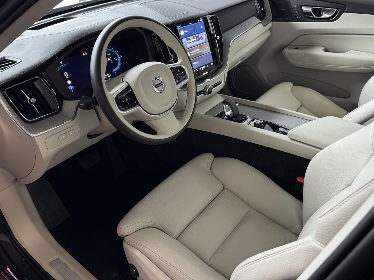 Volvo XC60 2.0 T6 350 PK CREME.LEER PHEV AWD ULTRA BRIGHT LONG RANGE PANO HARMAN/KARDON HEADUP ELEK.KLEP phev .