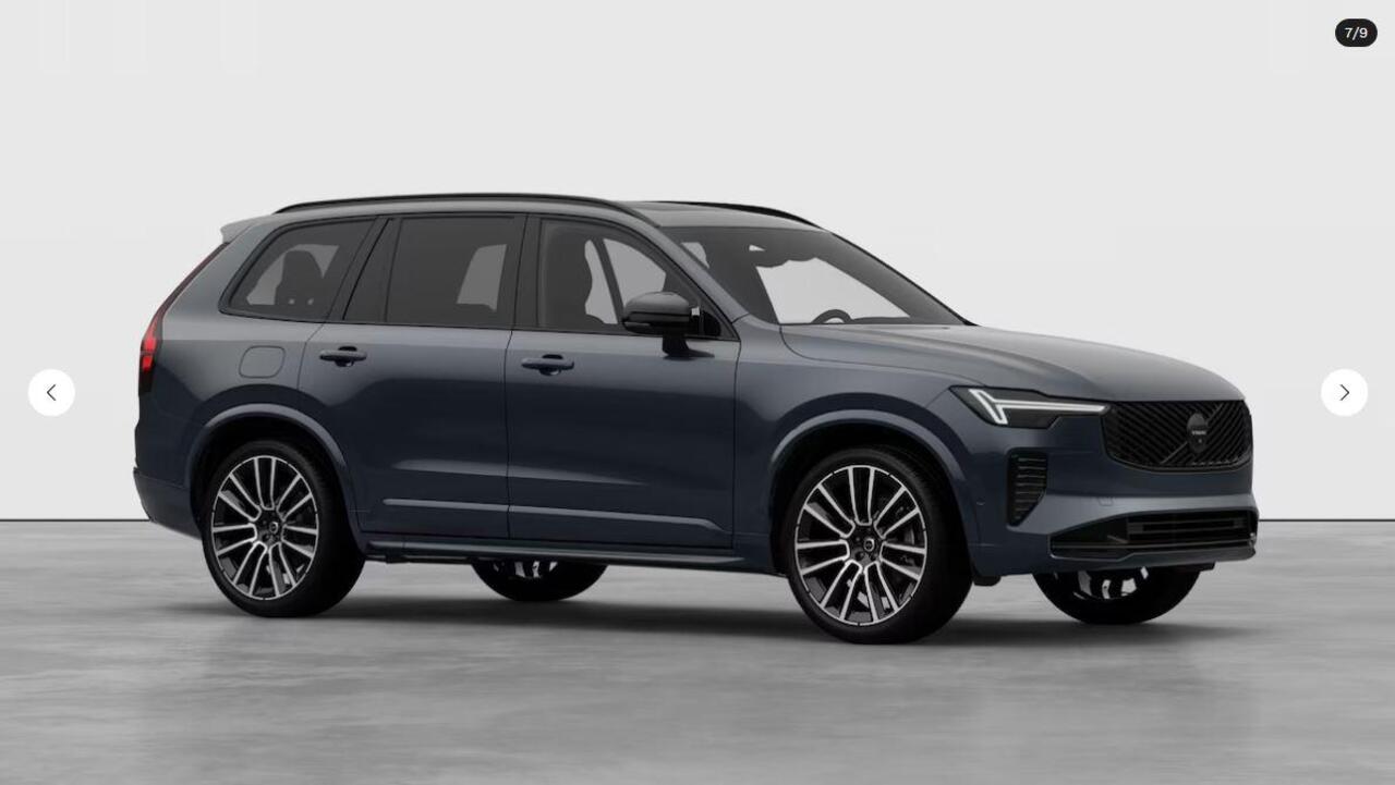 Volvo XC90 T8 Plug-in hybrid Ultra Black Edition | Luchtvering | Bowers & Wilkins | Massage+Ventilatie | Gelamineerd Glas | Trekhaak | 22 Inch