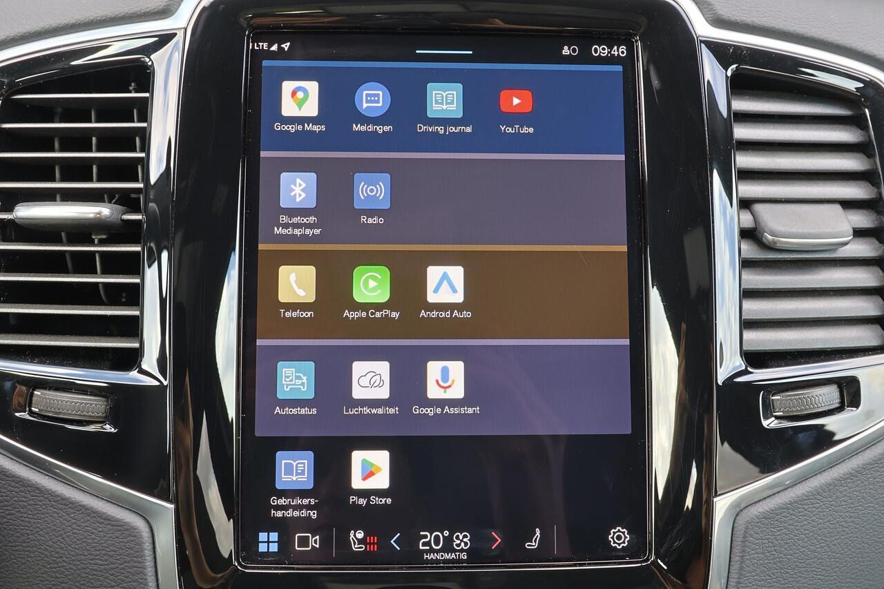 Volvo XC90 T8 Recharge AWD Plus Dark - Luchtvering - Panorama/schuifdak - IntelliSafe Assist & Surround - 360º Camera - Harman/Kardon audio - Adaptieve LED koplampen - Verwarmde voorstoelen, stuur & achterbank - Parkeersensoren voor & achter - Elektr. bedienb. voors