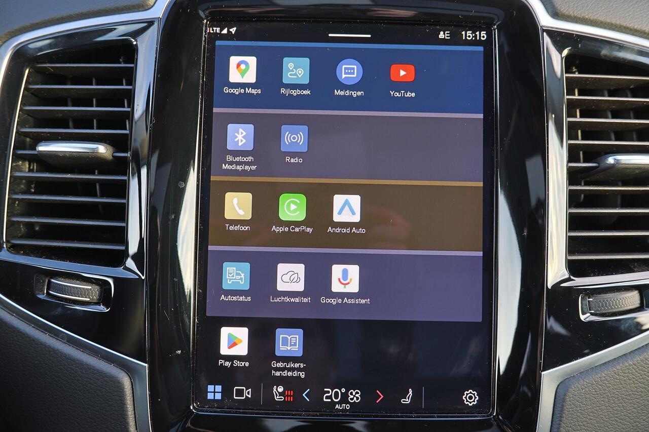 Volvo XC90 T8 Recharge AWD Ultra Bright - Panorama/schuifdak - IntelliSafe Assist & Surround - 360º Camera - Harman/Kardon audio - Adaptieve LED koplampen - Verwarmde voorstoelen, stuur & achterbank - Parkeersensoren voor & achter - Elektr. bedienb. voorstoelen met 