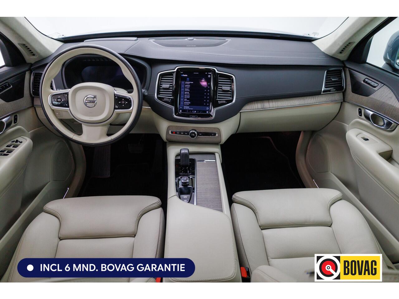 Volvo XC90 2.0 T8 Recharge AWD Ultimate Bright 456 PK Long range | 7 persoons! | Pano | Leer | Headup | All-season Harman Kardon, Stoel-, stuur- & achterbankverw, Elec. voorstoelen met geheugen, Pilot assist, 360 Camera