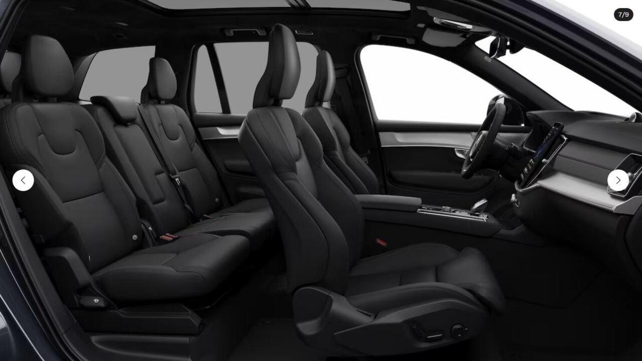 Volvo XC90 T8 Plug-in hybrid Ultra Black Edition | Luchtvering | Bowers & Wilkins | Massage+Ventilatie | Gelamineerd Glas | Trekhaak | 22 Inch