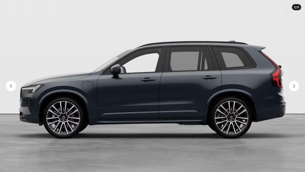 Volvo XC90 T8 Plug-in hybrid Ultra Black Edition | Luchtvering | Bowers & Wilkins | Massage+Ventilatie | Gelamineerd Glas | Trekhaak | 22 Inch