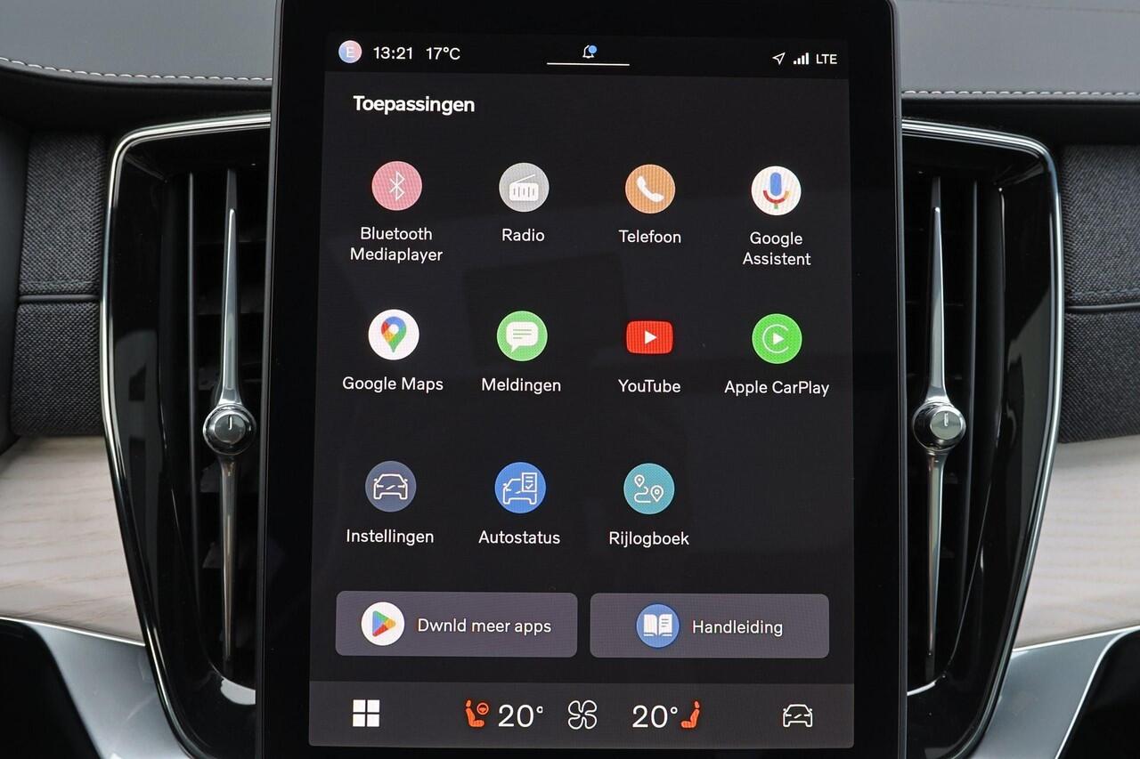 Volvo XC90 T8 Recharge AWD Ultra Dark - Luchtvering - Panorama/schuifdak - IntelliSafe Assist & Surround - 360º Camera - Bowers & Wilkins audio - Verwarmde voorstoelen, stuur & achterbank - Parkeersensoren voor & achter - Elektr. bedienb. voorstoelen met geheugen - 